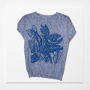 Blue Short Sleeved Sweater